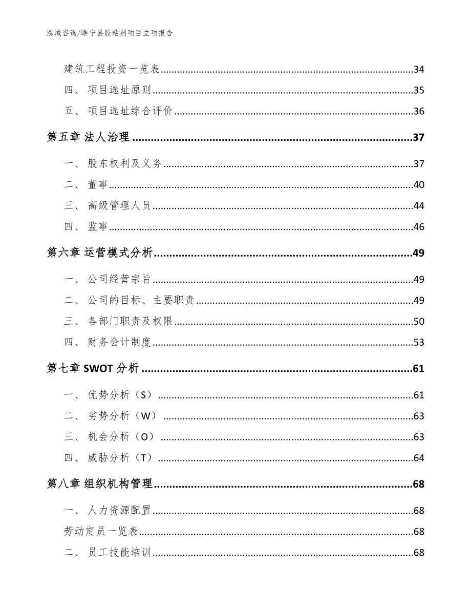 睢宁县胶粘剂项目立项报告_模板范本_第2页