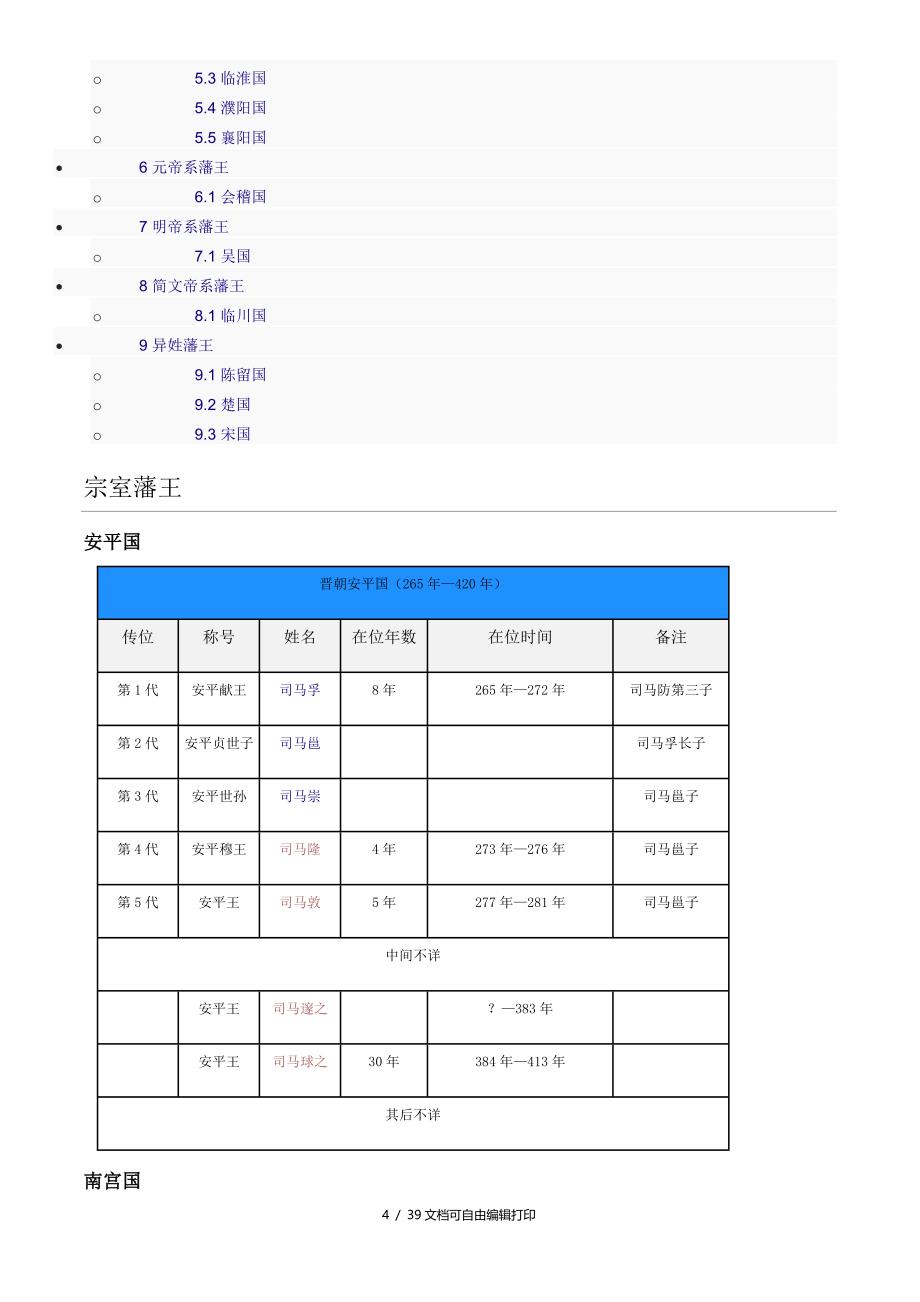 西晋东晋两晋朝藩王列表_第4页