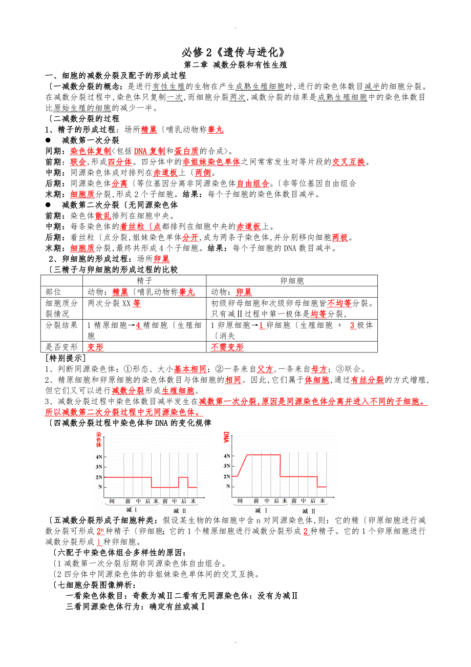 29中必修2遗传与进化一轮复习知识梳理xiao_第1页