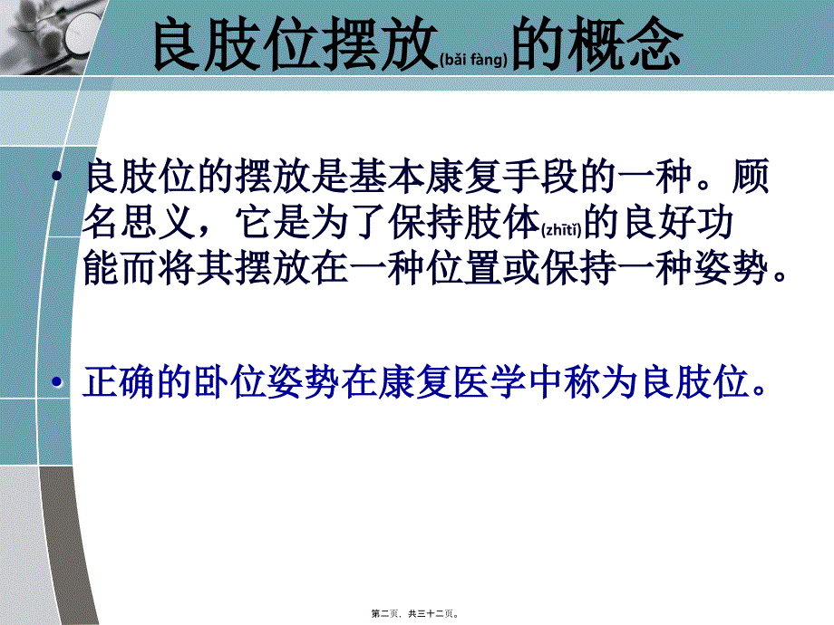 医学专题—中风偏瘫患者良肢位的摆放_第2页