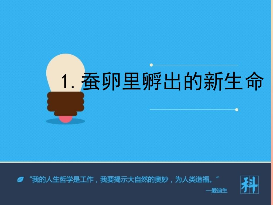 三年级科学下册动物的生命周期1蚕卵里孵出的新生命课件1教科版.ppt_第1页