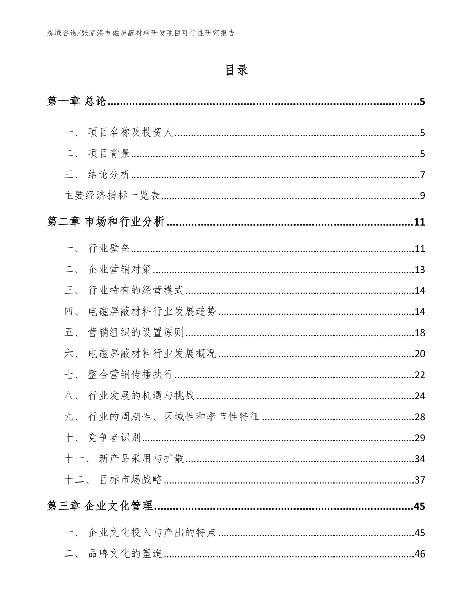 张家港电磁屏蔽材料研发项目可行性研究报告_模板_第1页