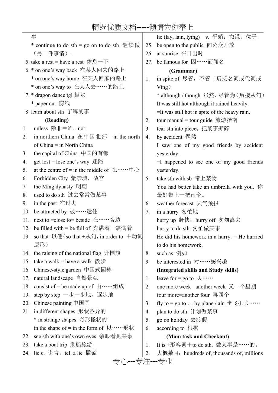 牛津英语九年级下册9B知识点_第5页