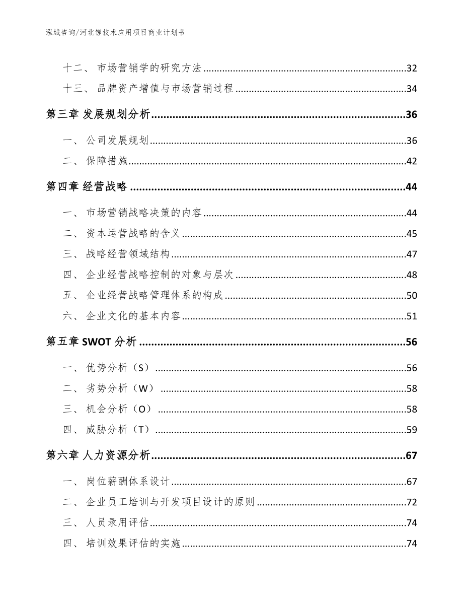 河北锂技术应用项目商业计划书【模板范文】_第2页