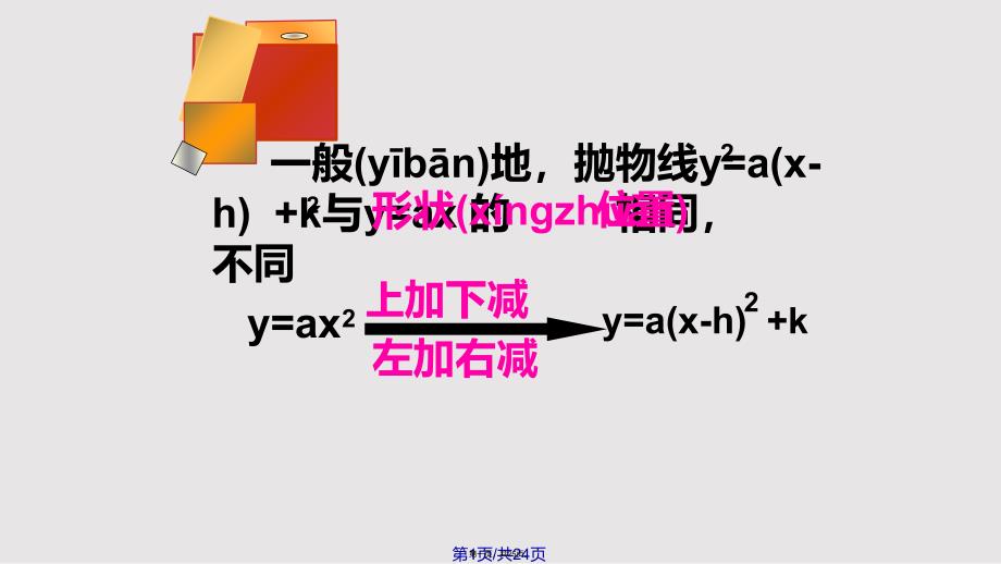 22.1.4二次函数y=ax2+bx+c的图像与性质1实用教案_第1页