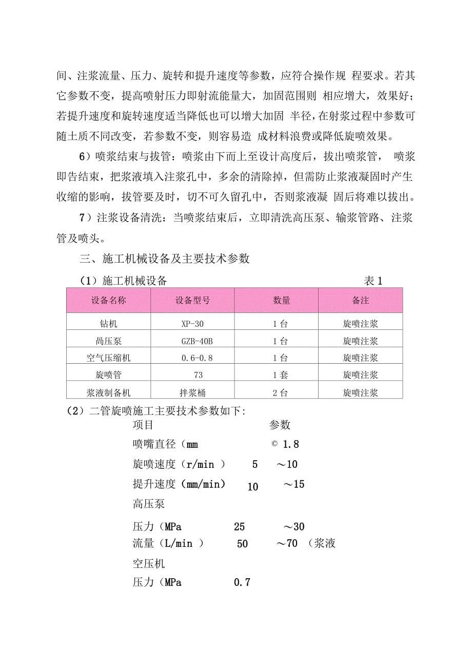 高压旋喷桩止水帷幕施工方案设计_第5页