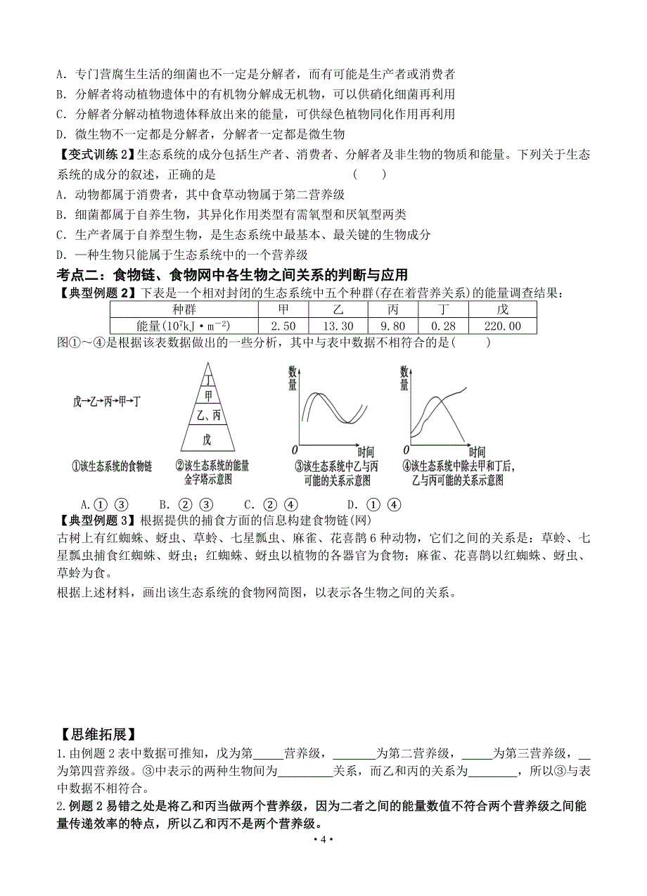 【导与练】2015届高三生物一轮复习学案：第31讲 生态系统的结构.doc_第4页