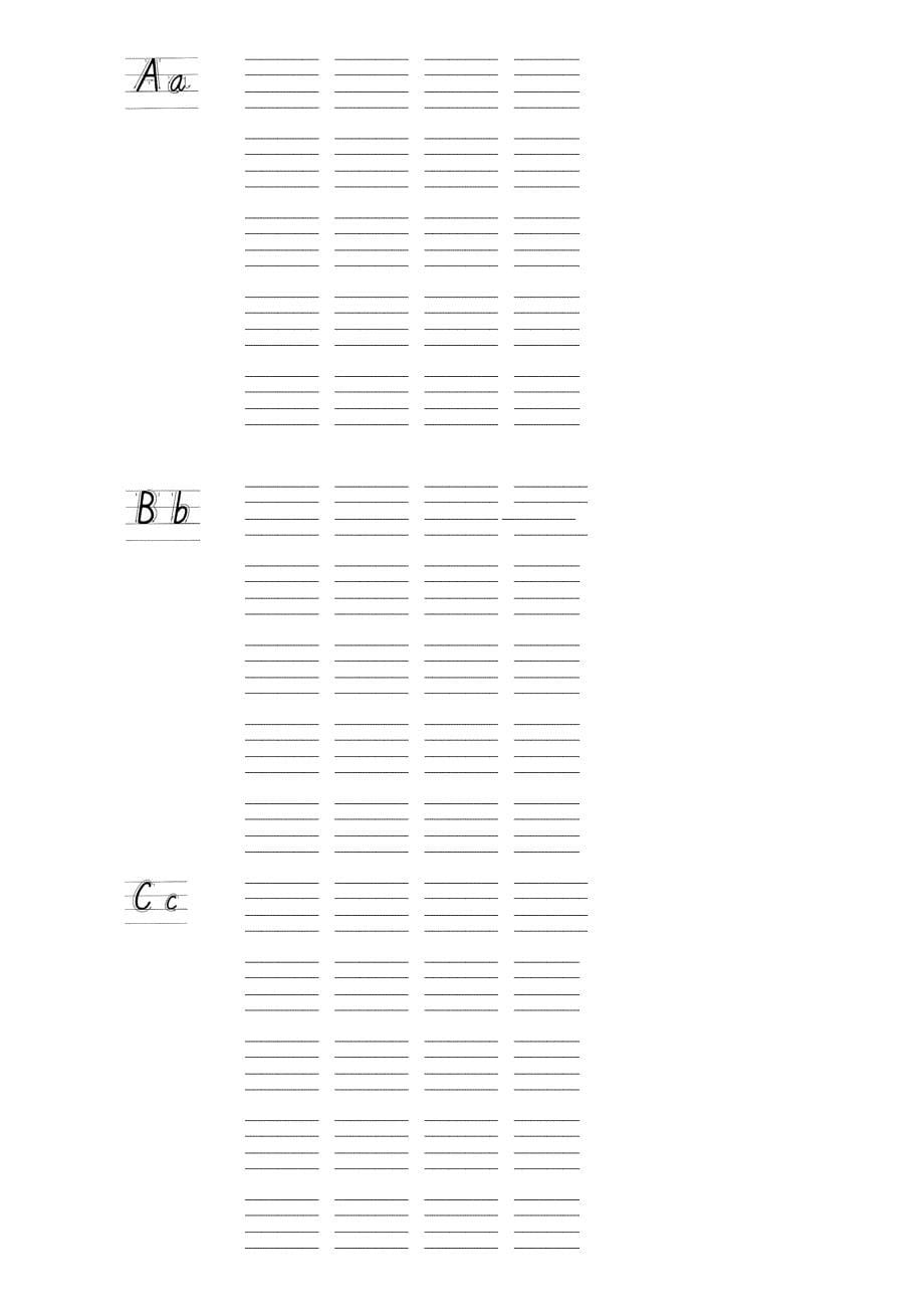 个英文字母印刷体&amp;手写体对照表及笔顺对照表优质资料_第5页
