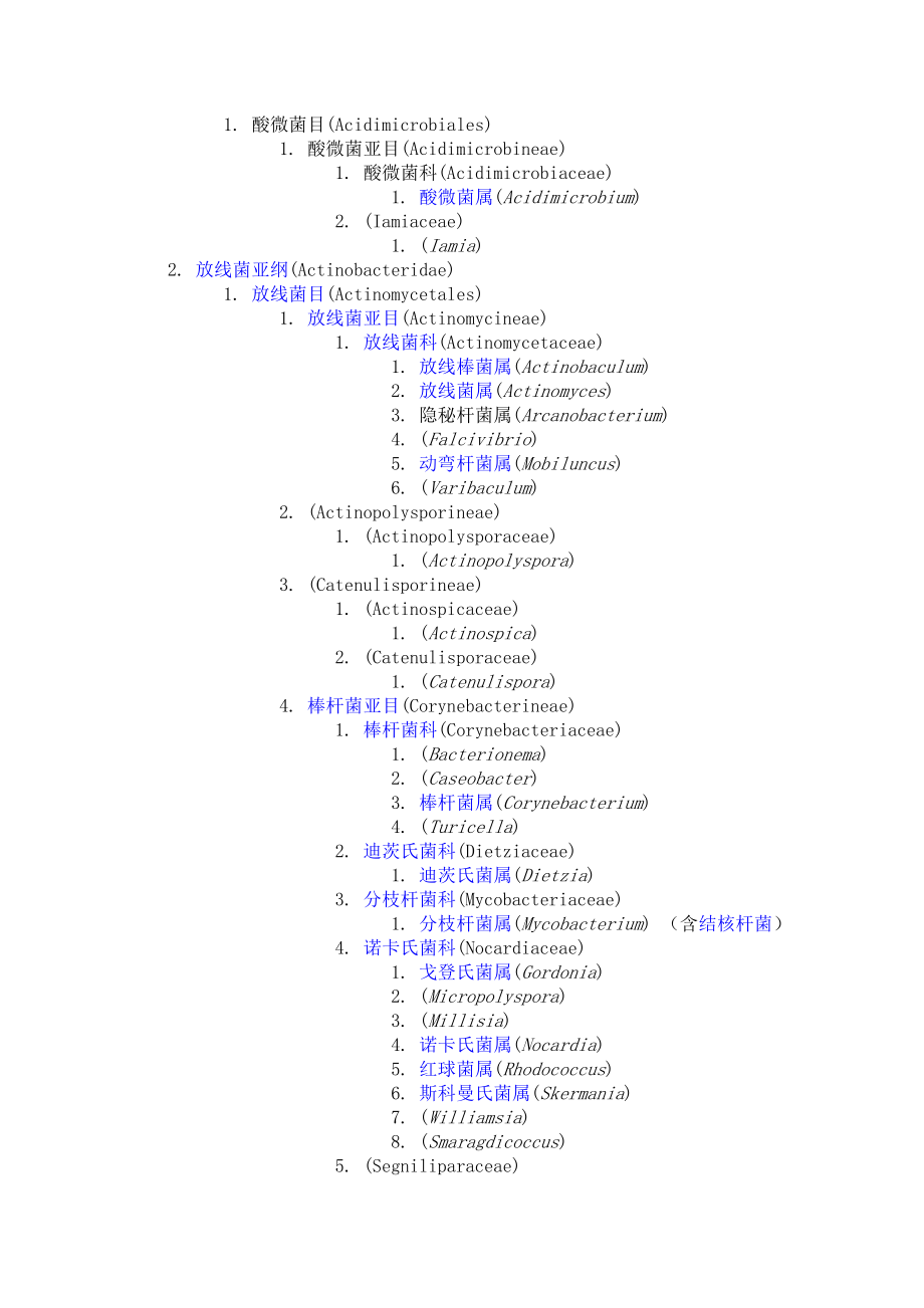 细菌分类表（按界门纲目科属种分类）_第4页