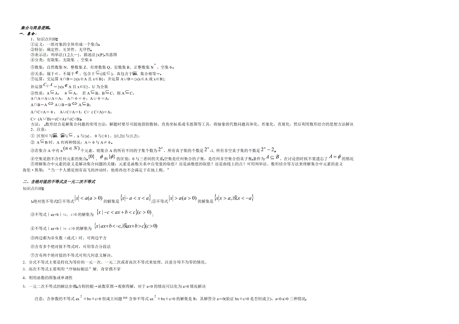 经济数学-微积分(函数的知识点及结论)_第1页