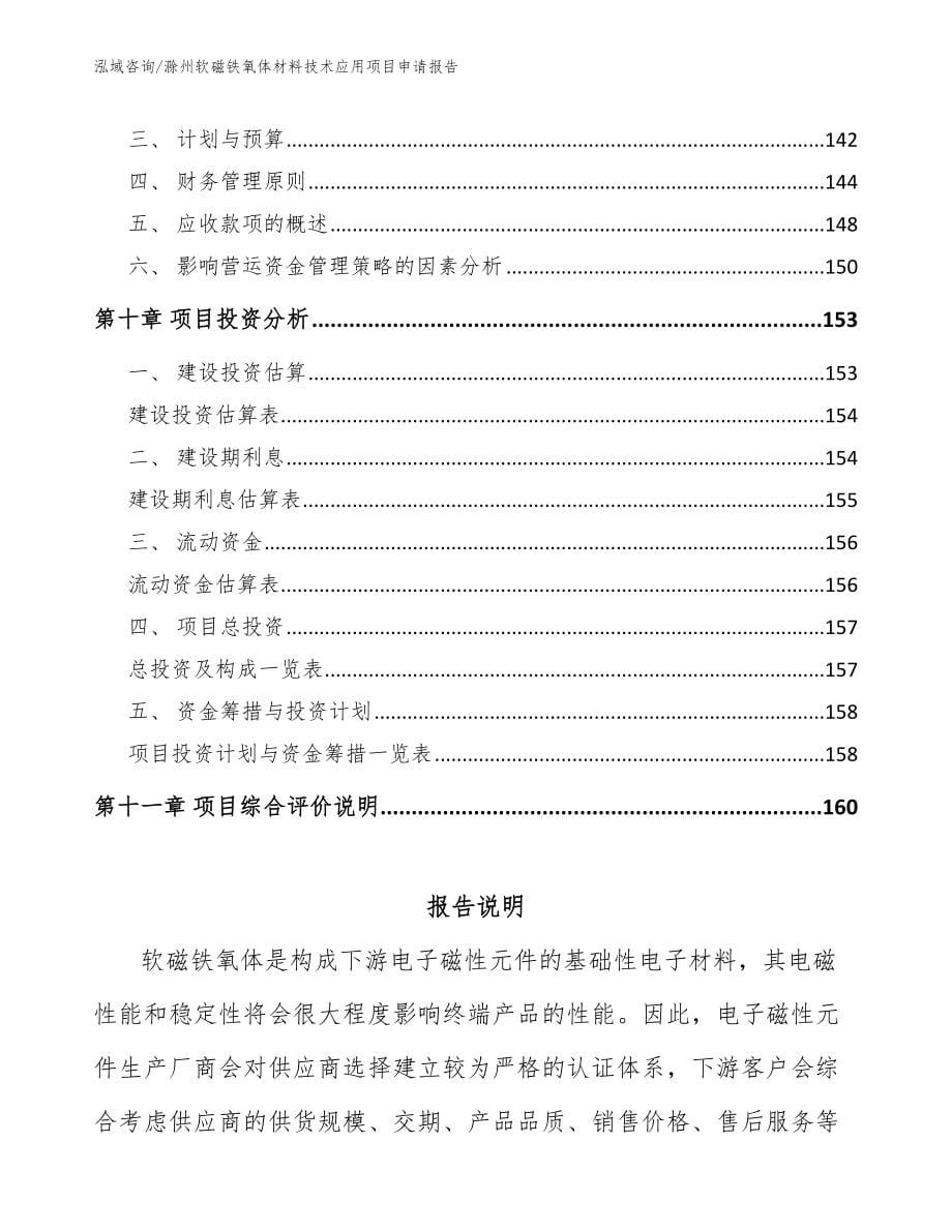 滁州软磁铁氧体材料技术应用项目申请报告（模板范文）_第5页