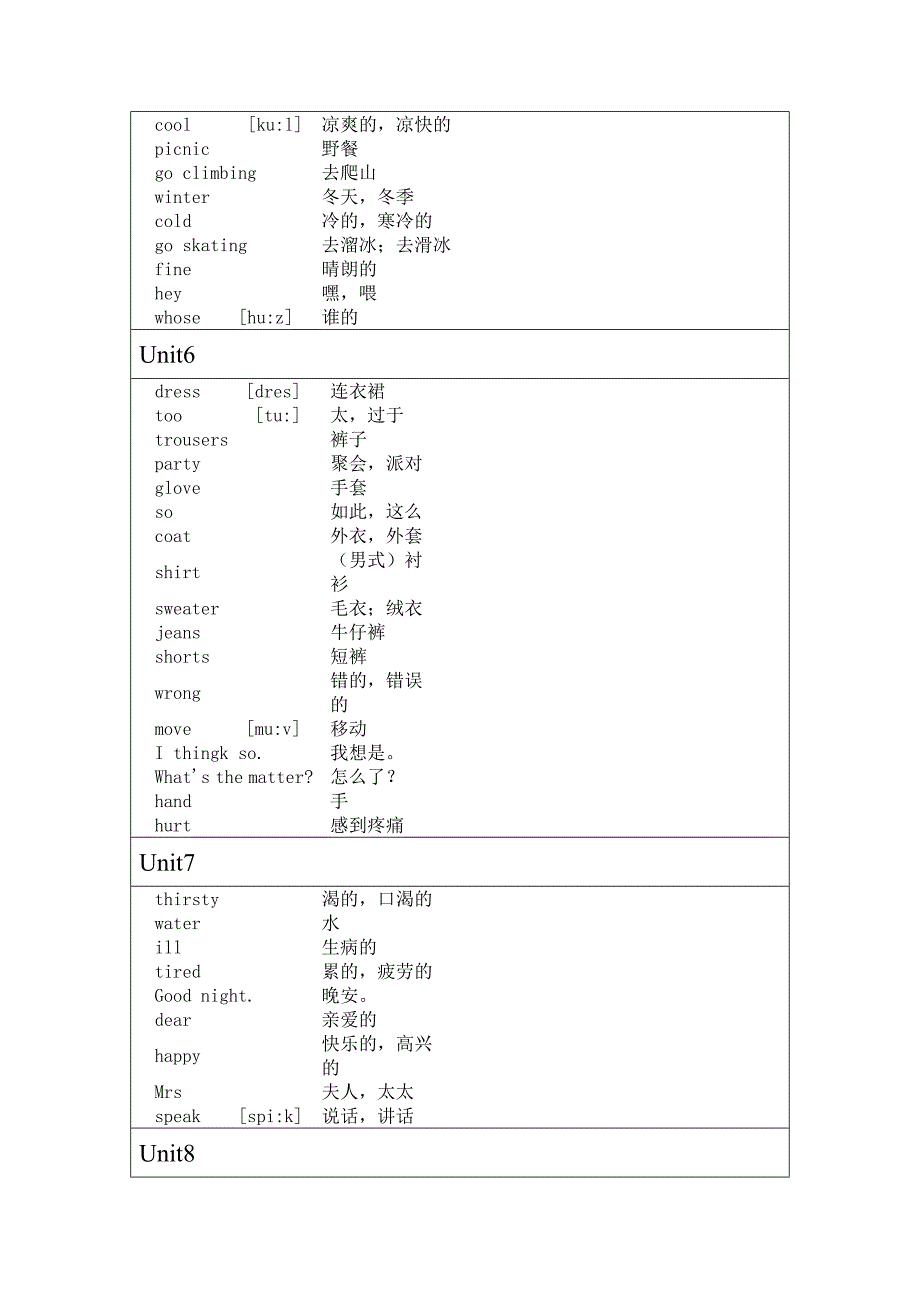 (完整版)译林版英语词汇表(四年级下).doc_第3页