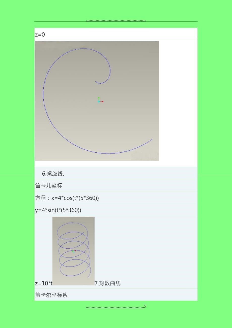 proe各种曲线方程_第5页