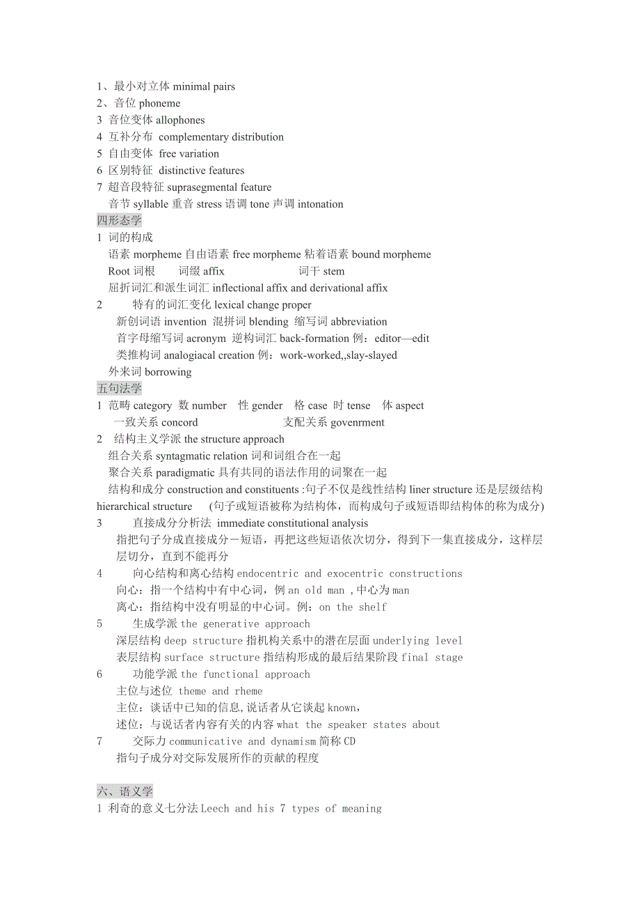 英语专业八级语言学总结来源_第2页