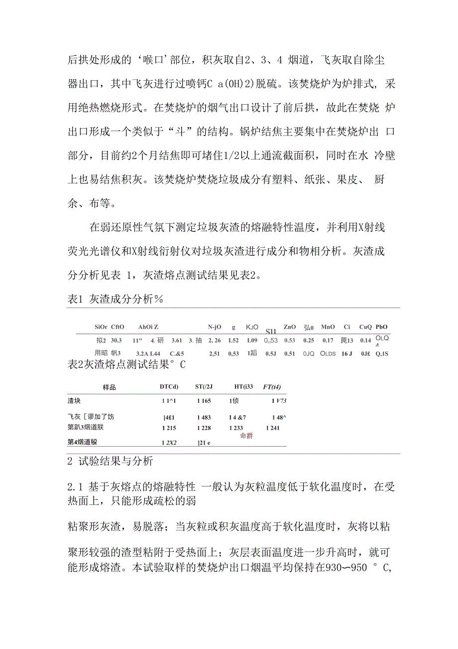 垃圾焚烧锅炉结渣原因分析_第2页