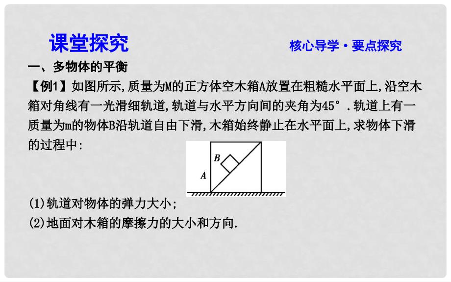 高中物理 第4章 牛顿运动定律 习题课一 共点力平衡的应用(教师备用)课件 新人教版必修1_第3页