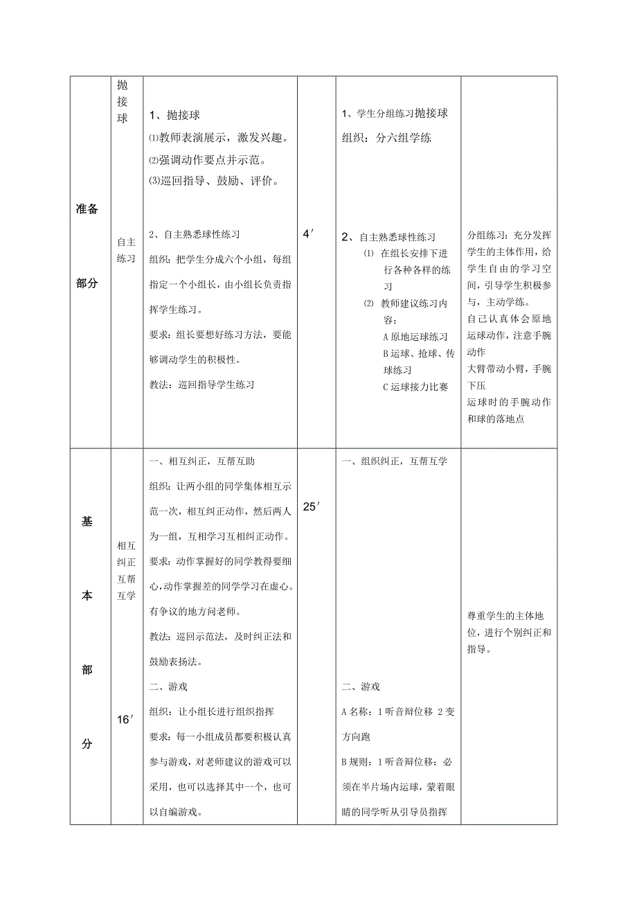 小学篮球运球教学案例_第2页