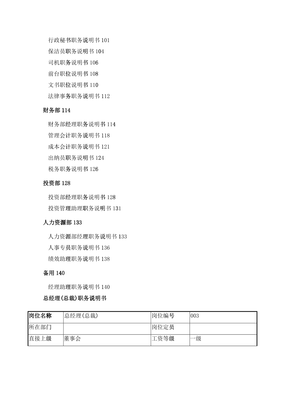 世界500强企业全套职务说明书_第3页