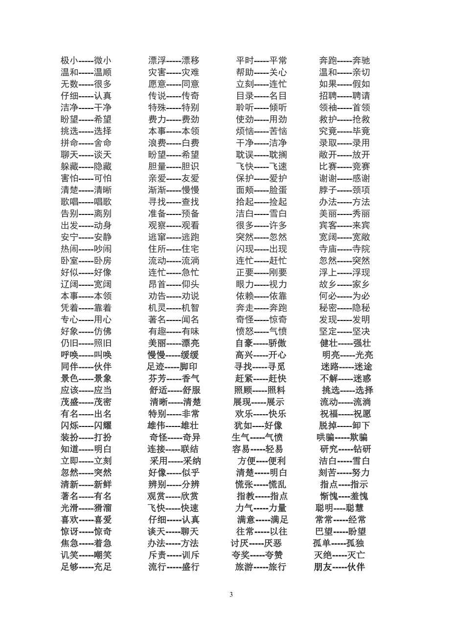 小学语文近义词、反义词.doc_第3页