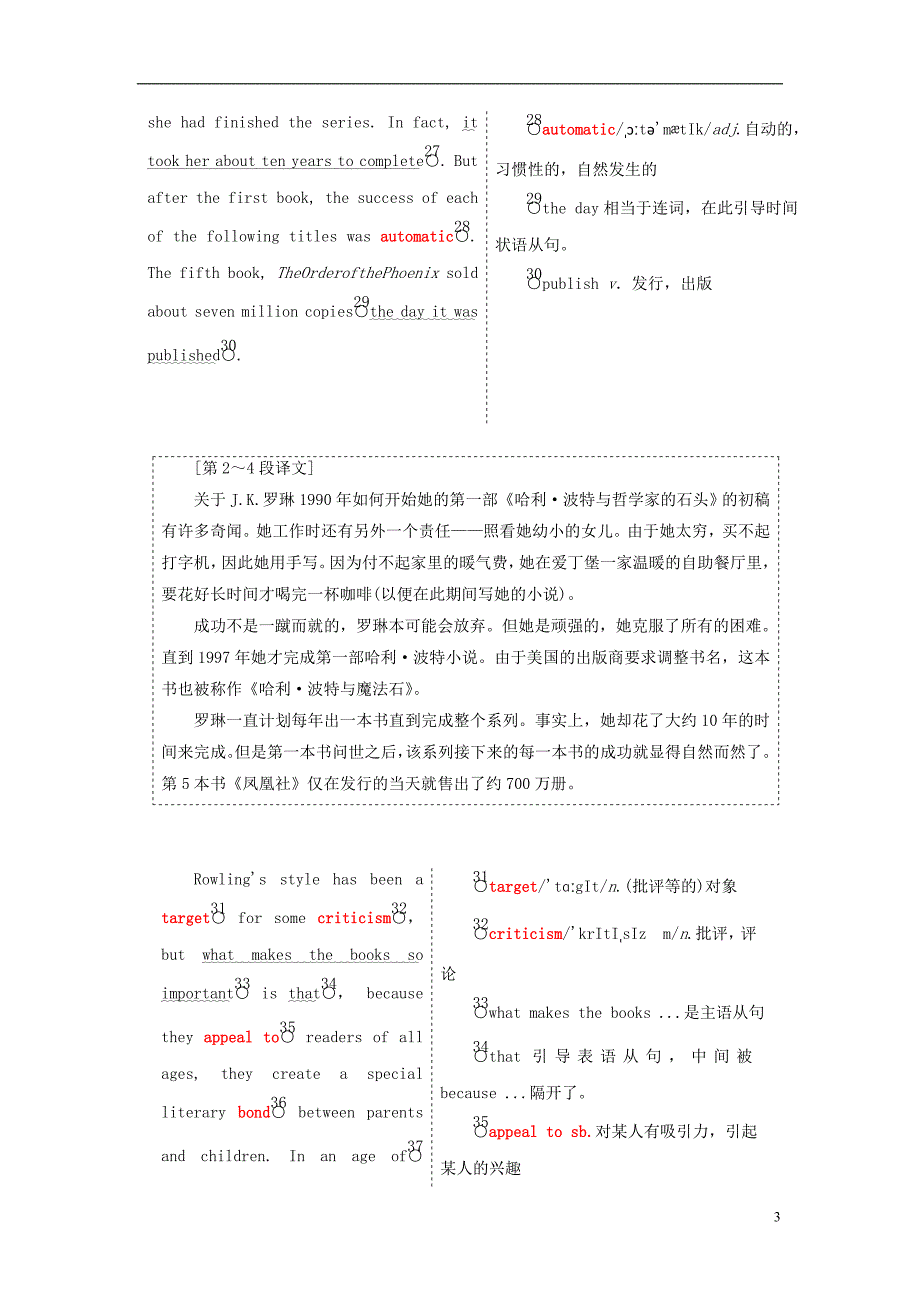 2017-2018学年高中英语 Module 2 Fantasy Literature Philip Pullman Section Ⅳ Other Parts of the Module教学案 外研版选修6_第3页