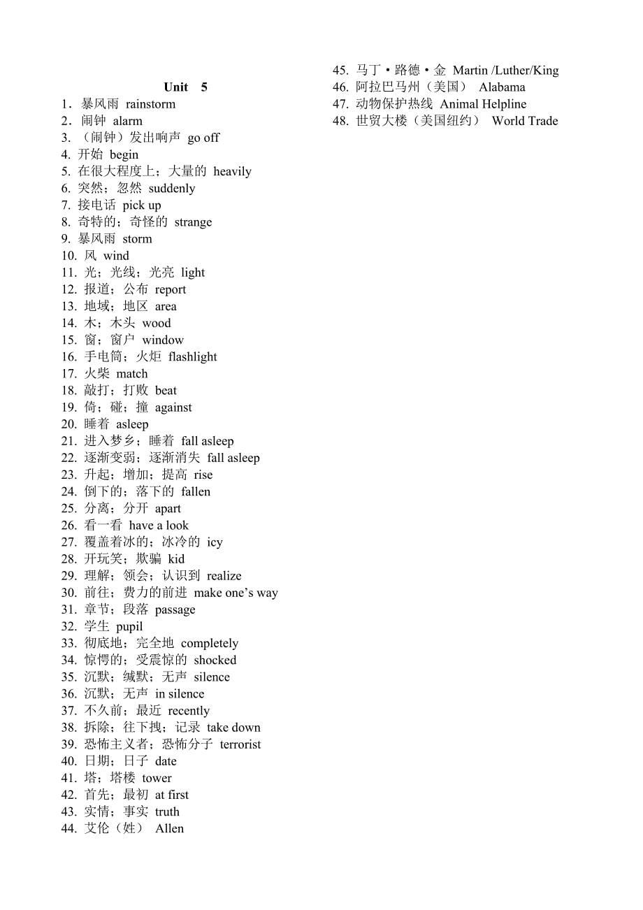 每课一页2014年人教版八年级下册英语单词表.doc_第5页