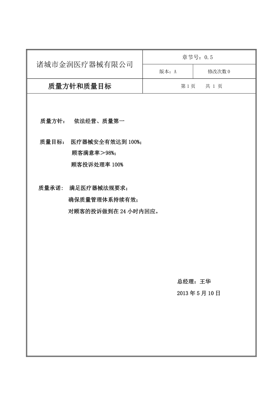 医疗器械质量手册(最新)_第4页