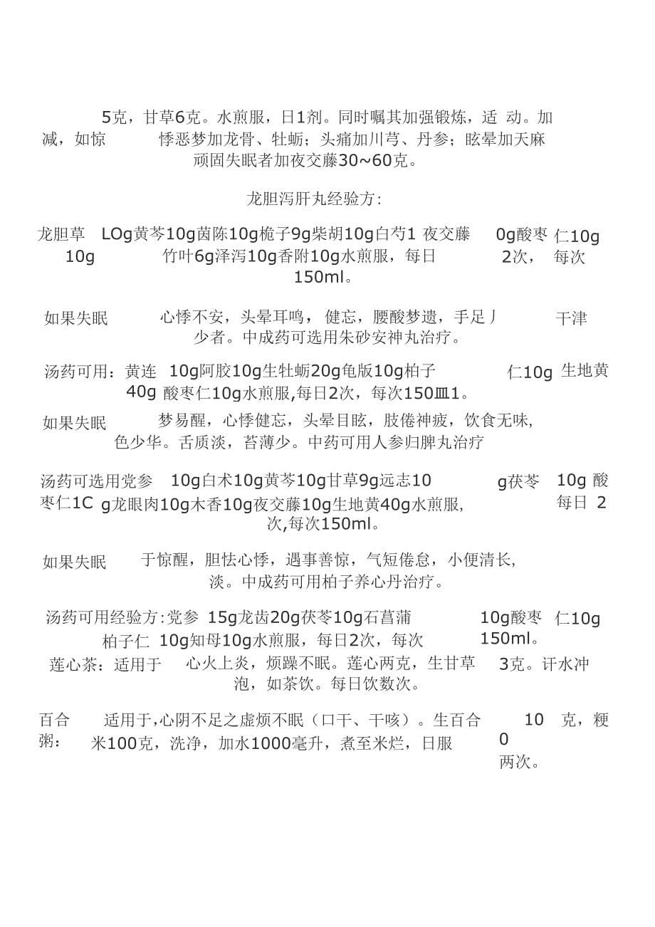 中医治疗失眠（不寐）的52首验方（含食疗方）都在这里了_第5页