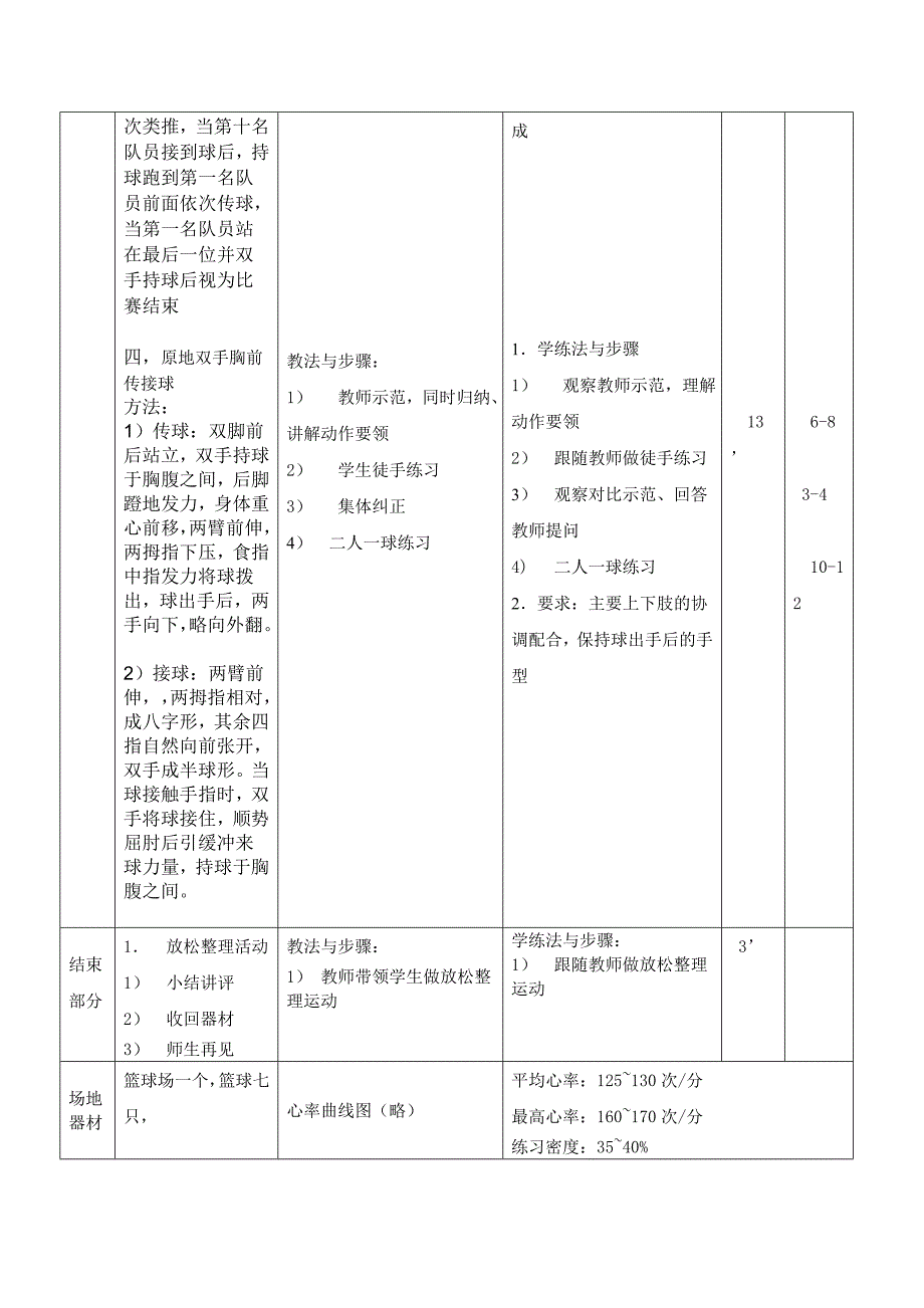 篮球原地胸前传接球教案_第3页