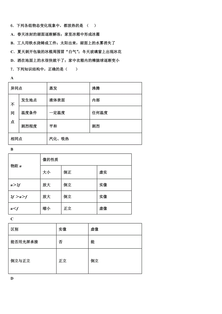 2023学年安徽省颍上县第五中学物理八上期末复习检测试题含解析.doc_第2页