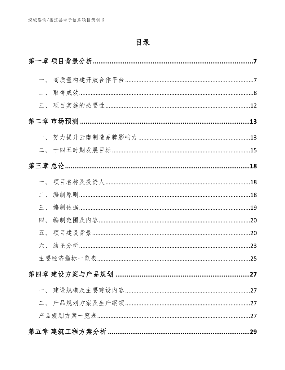 墨江县电子信息项目策划书_第2页