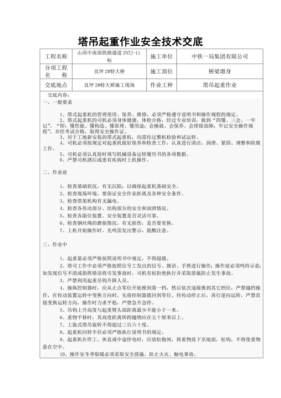 塔吊司机安全操作规程_第1页