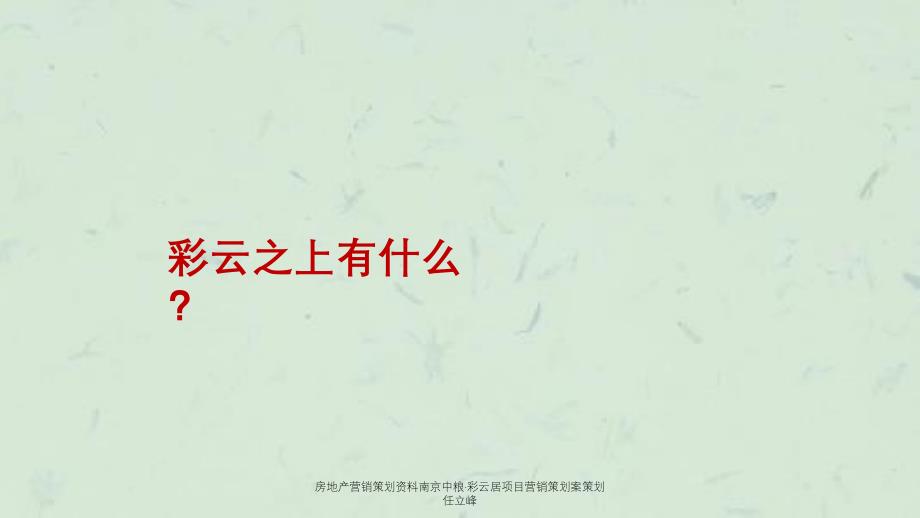 房地产营销策划资料南京中粮彩云居项目营销策划案策划任立峰课件_第3页