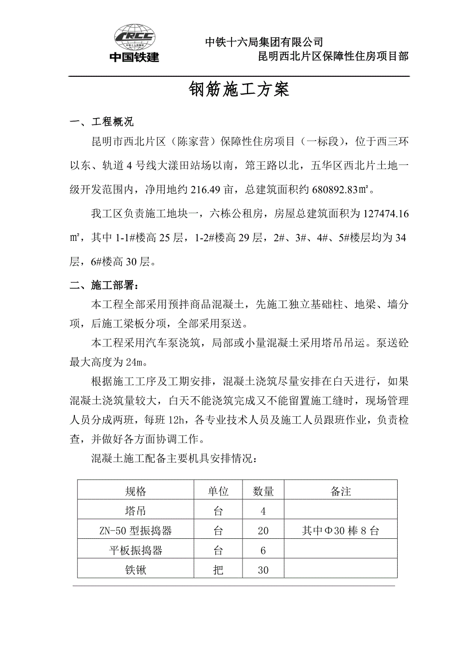 保障房混凝土工程施工方案_第2页