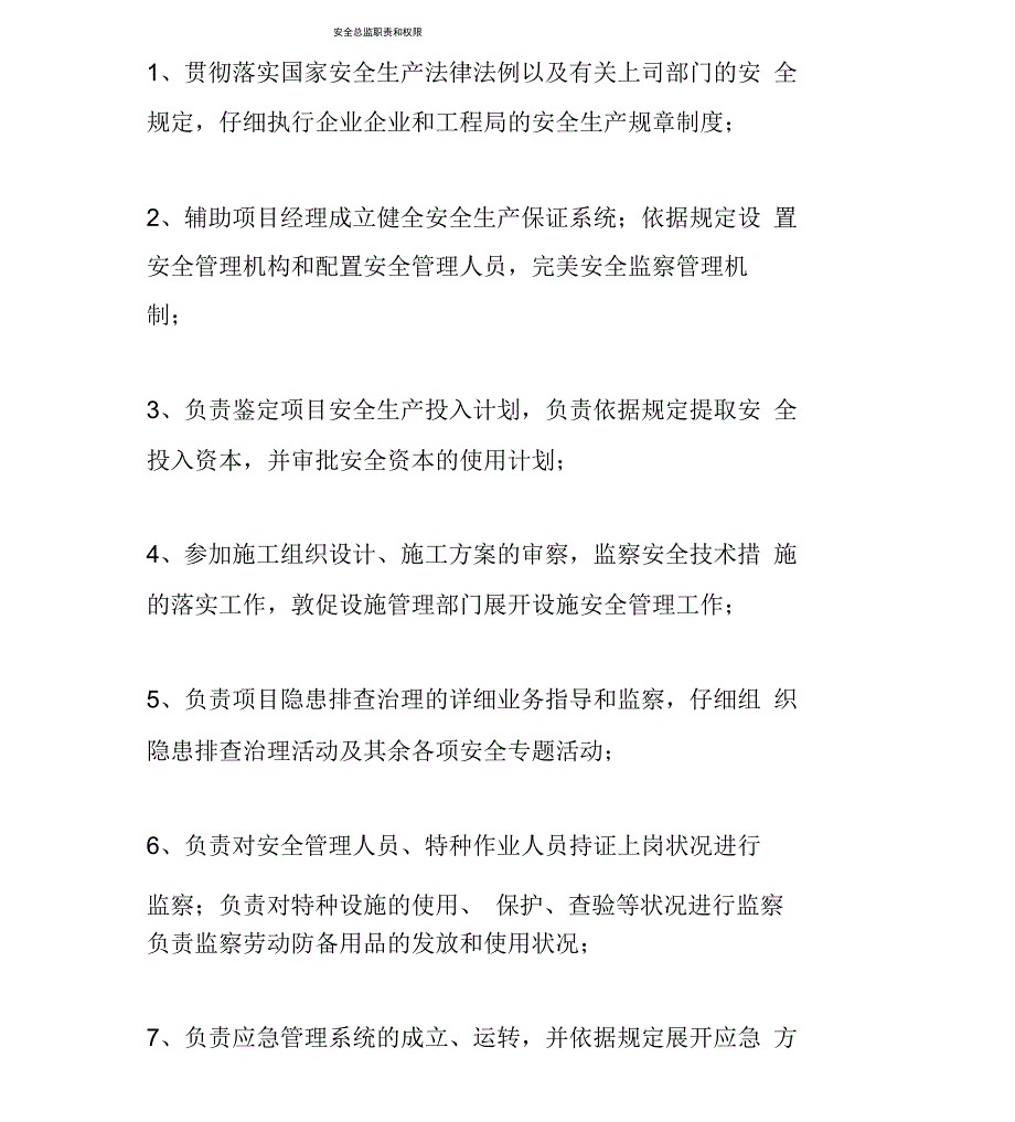 安全总监职责和权限_第1页