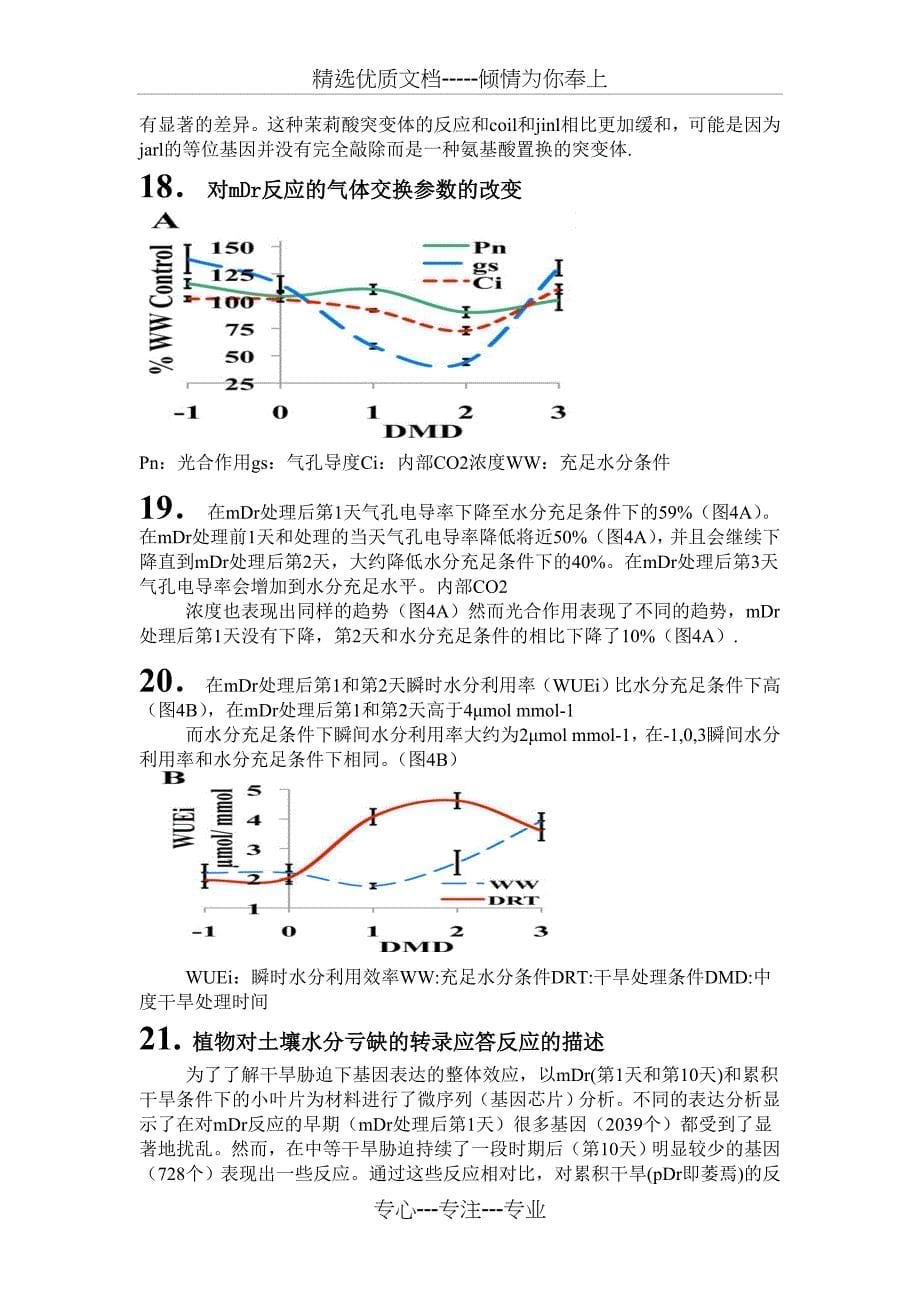 拟南芥干旱胁迫的分子和生理分析揭示了植物生长对环境适应的初期反应(共13页)_第5页