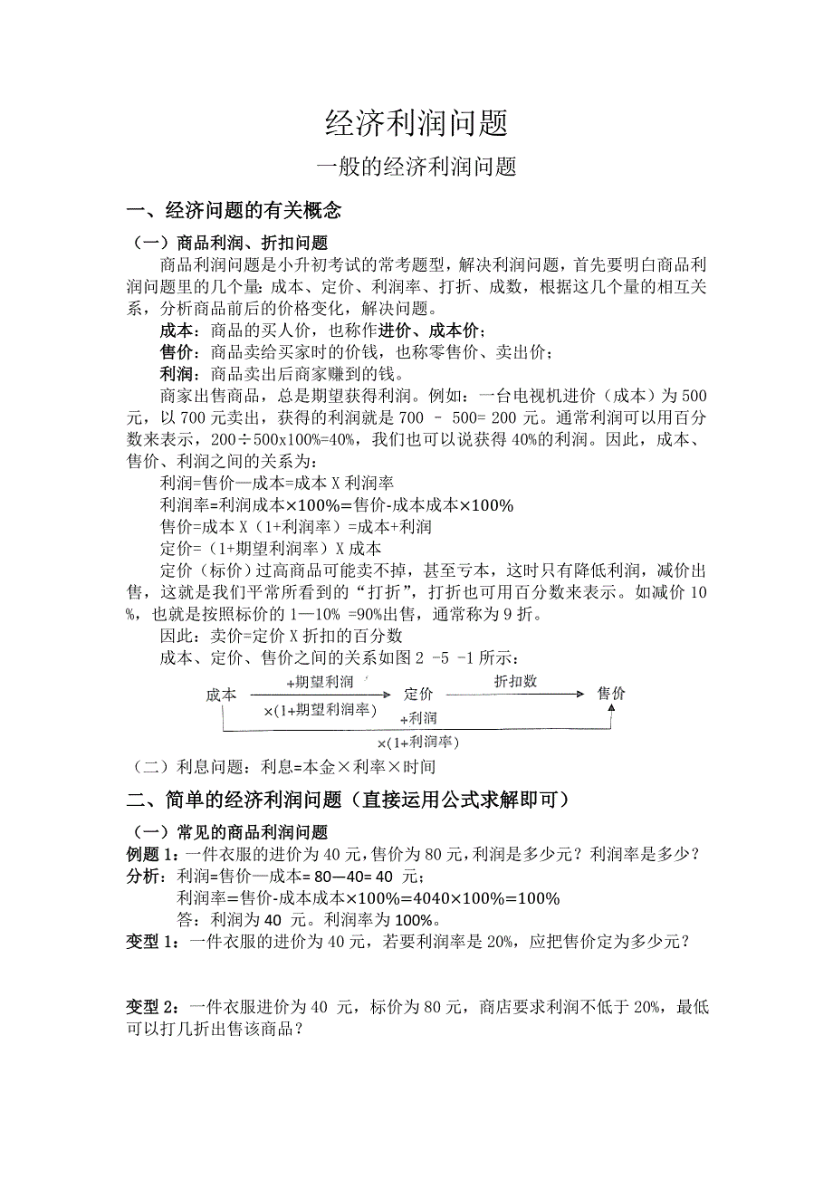 利润问题简单+难_第1页