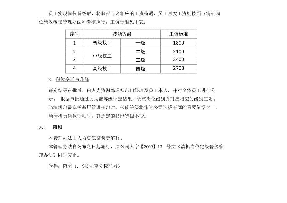 操作岗位技能等级评定及管理办法_第5页