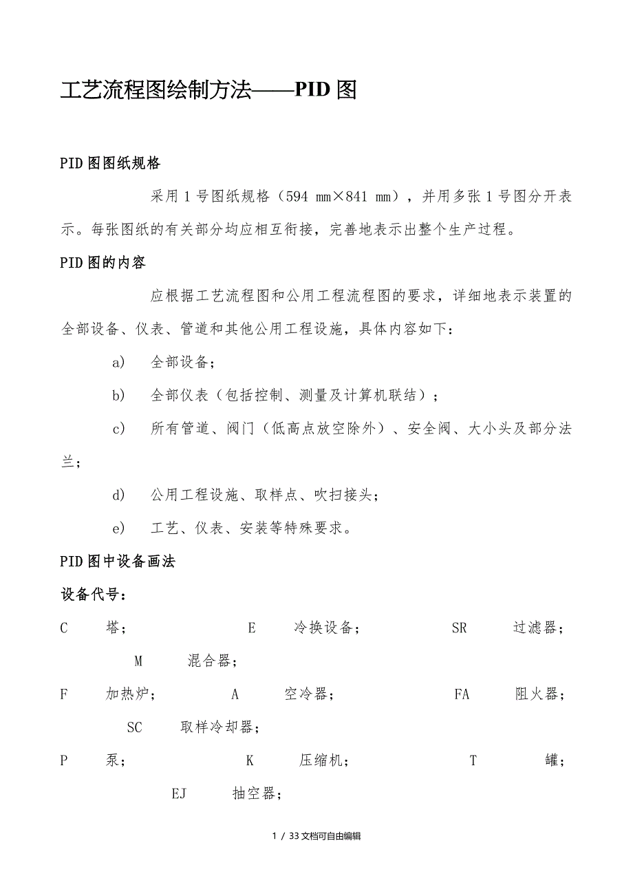 工艺流程图绘制方法PID_第1页