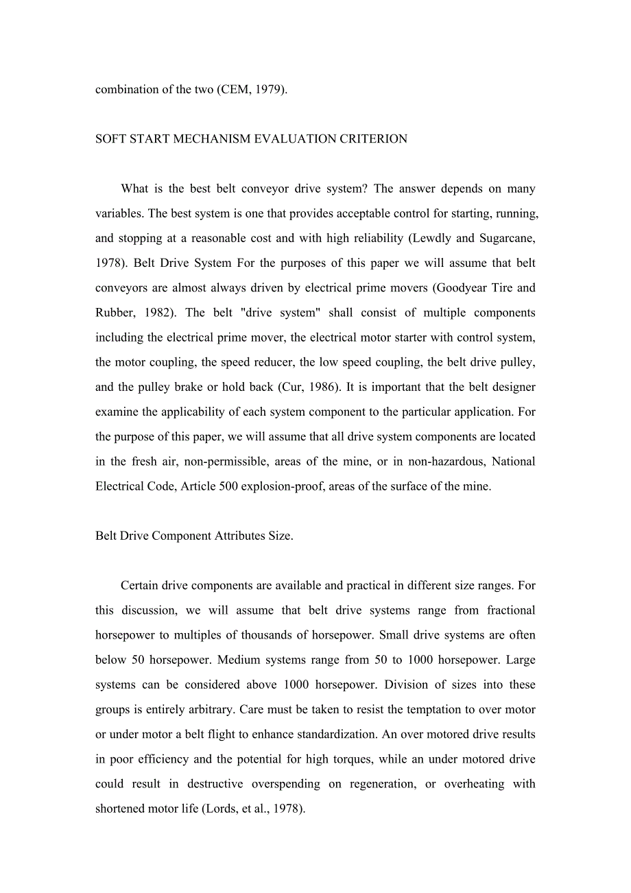 带式输送机几种软起动方式的比较外文翻译/中英文翻译/外文文献翻译_第2页