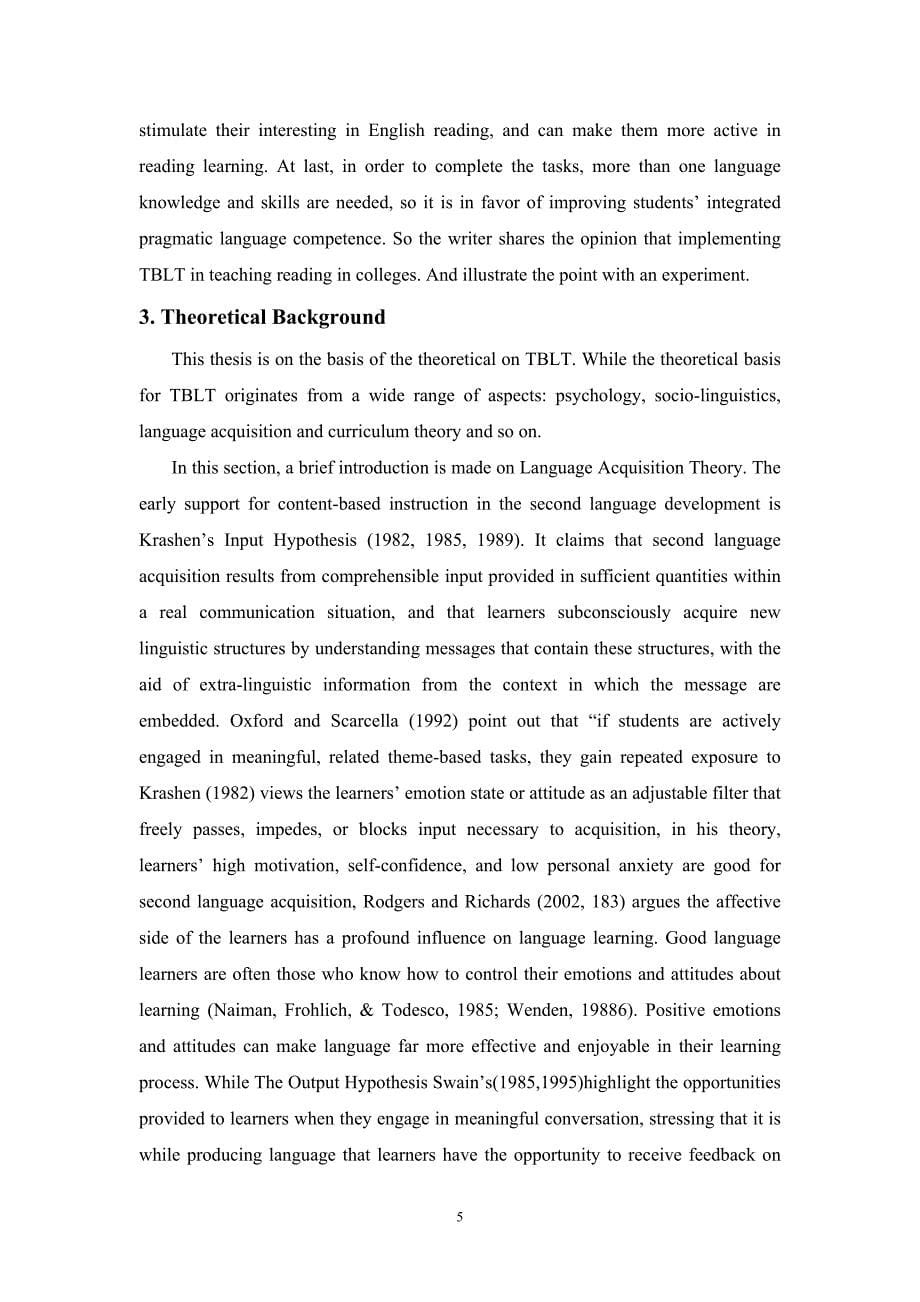 英语本科学位论文-任务型教学法在英语阅读教学中的影响.doc_第5页