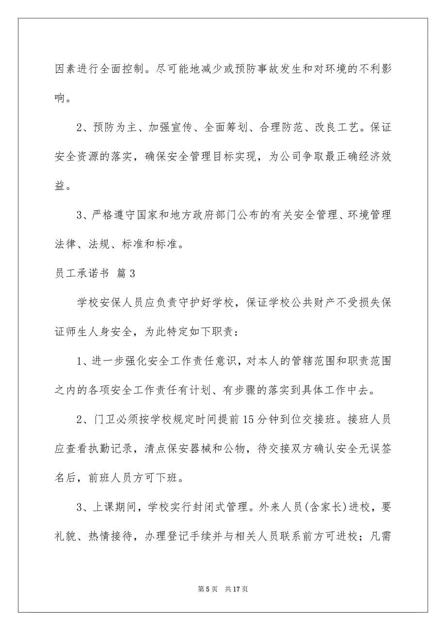 2023年实用的员工承诺书模板8篇.docx_第5页