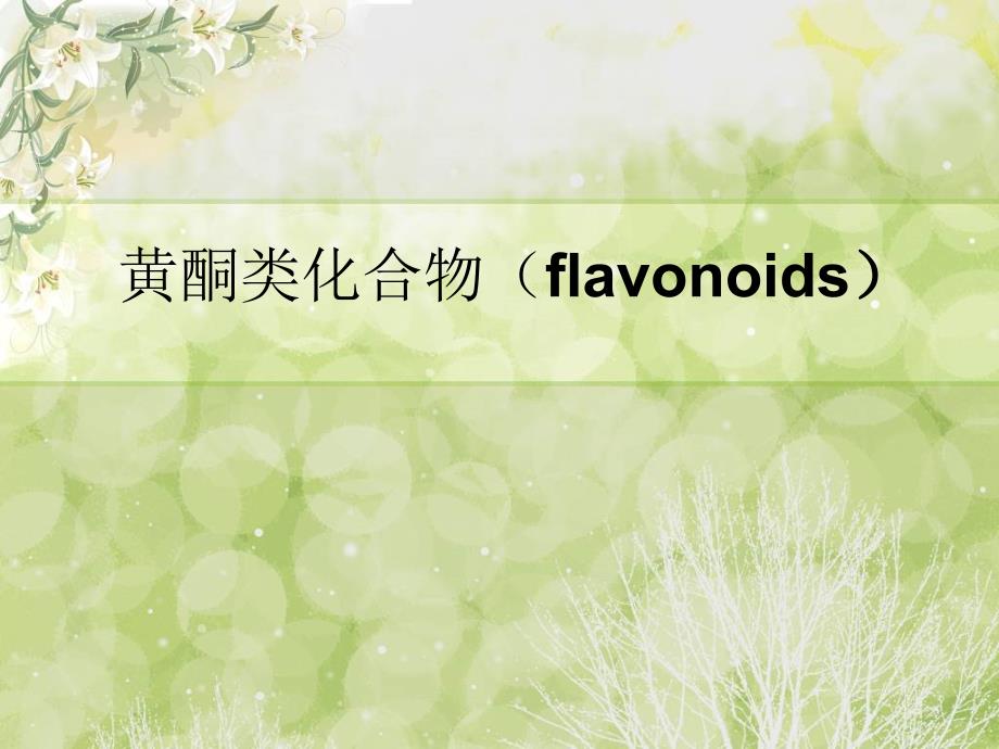 黄酮类化合物flavonoids_第1页