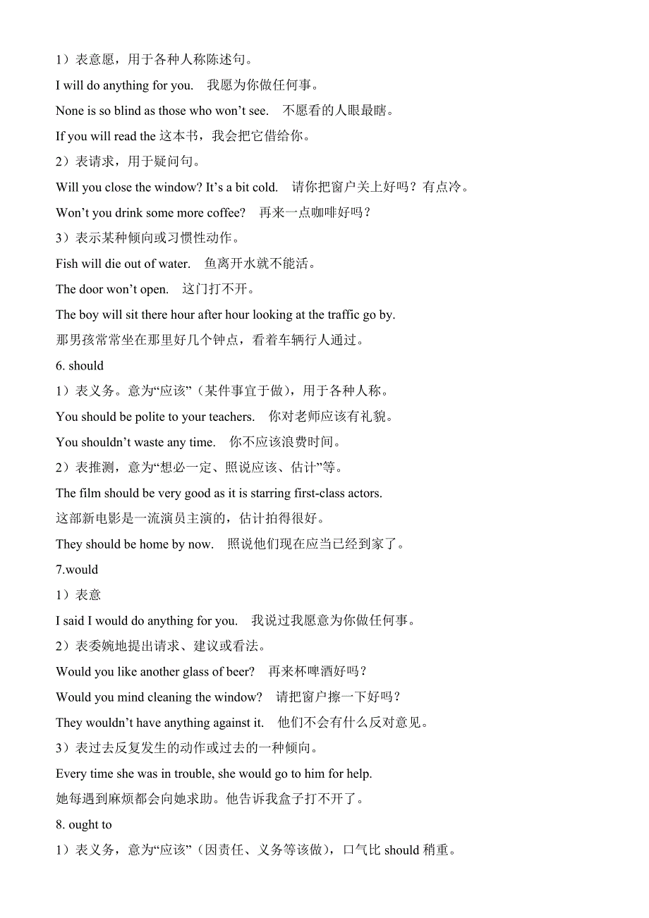 初中英语代词情态动词总结及经典练习题_第3页