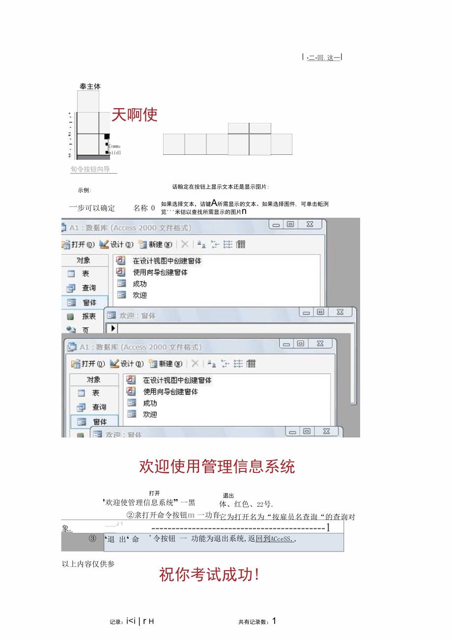 管理信息系统上机实践考试模拟试题及答案1_第3页