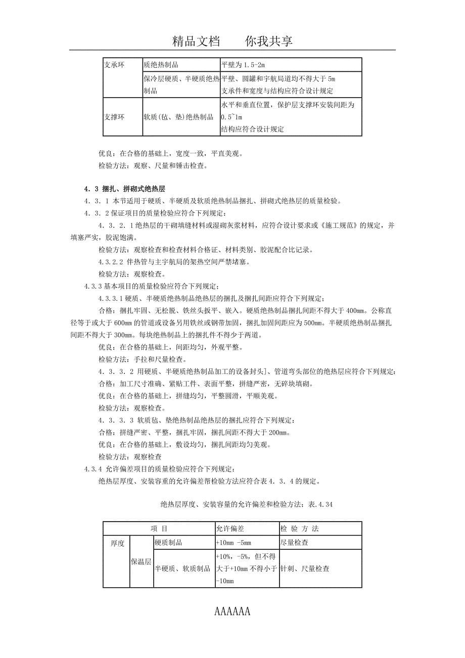 1122a工业设备及管道绝热工程质量的检验评定标准1_第5页