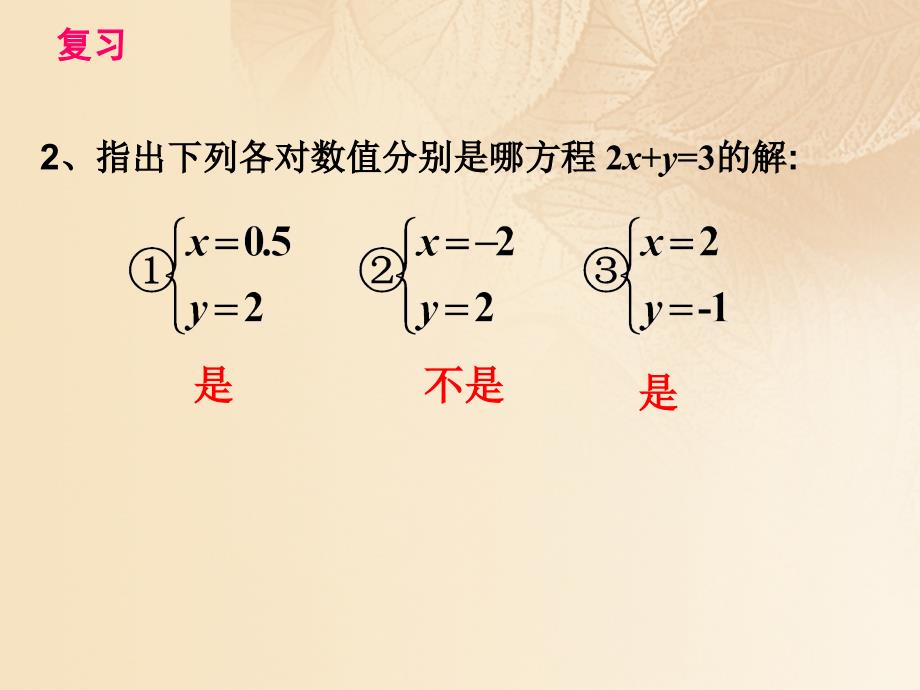 上海市松江区六年级数学下册6.9二元一次方程组及其解法1课件沪教版五四制_第3页