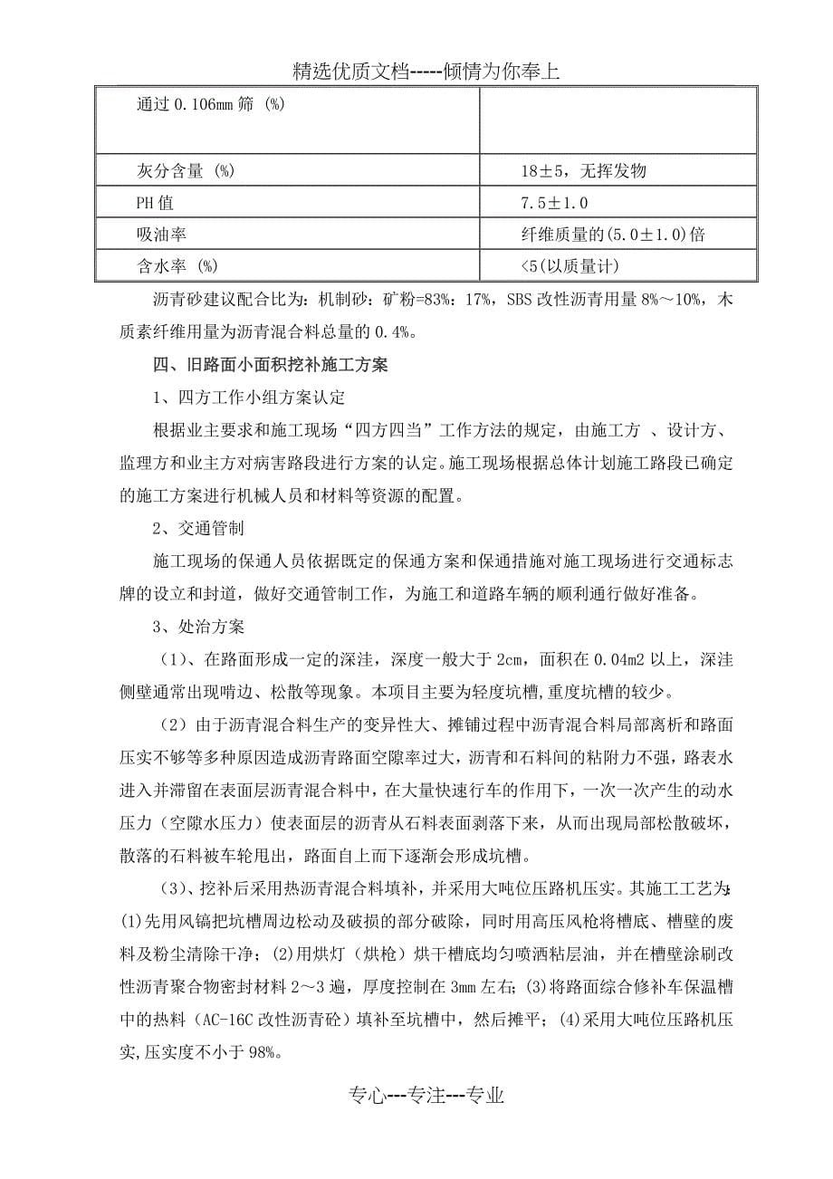 旧路改造路面灌缝及挖补施工技术方案_第5页