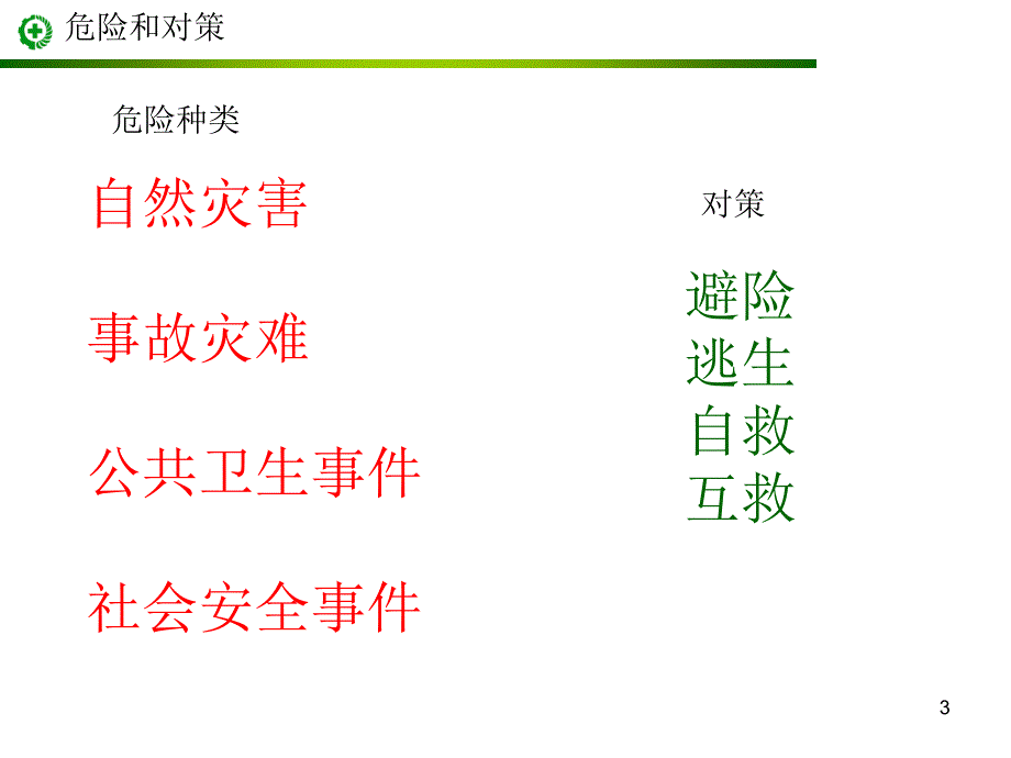 自救互救急救疏散和现场紧急情况的处理PowerPoint演示文稿_第3页