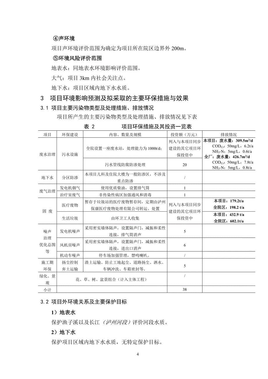 泸州市人民医院儿科医疗及住院大楼建设项目环境影响评价报告书_第5页