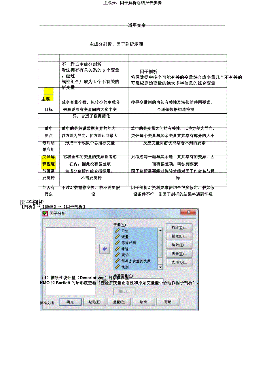 主成分、因子解析总结报告步骤.docx_第1页